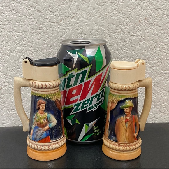 Vintage West Germany Porcelain Beer Stein Salt & Pepper Shakers - Picture 5 of 14